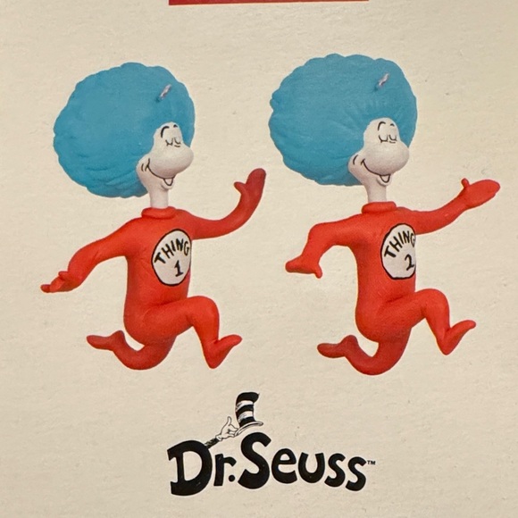 Hallmark Keepsake Dr. Seuss Ornaments in Blue and Red - Picture 2 of 6